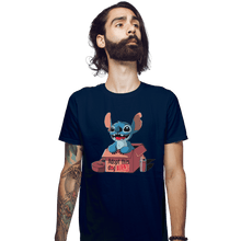 Load image into Gallery viewer, Shirts Fitted Shirts, Mens / Small / Navy Adopt This Dog