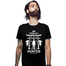 Load image into Gallery viewer, Shirts Fitted Shirts, Mens / Small / Black Fighting Yokai in Tokyo