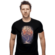 Load image into Gallery viewer, Shirts Fitted Shirts, Mens / Small / Black Starry Lost King