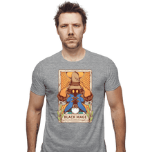 Load image into Gallery viewer, Secret_Shirts Fitted Shirts, Mens / Small / Sports Grey Black Mage Tarot Card