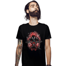 Load image into Gallery viewer, Shirts Fitted Shirts, Mens / Small / Black Red Riot Hero