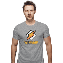 Load image into Gallery viewer, Shirts Fitted Shirts, Mens / Small / Sports Grey Winamp