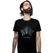 Load image into Gallery viewer, Daily_Deal_Shirts Fitted Shirts, Mens / Small / Black Select Weapon