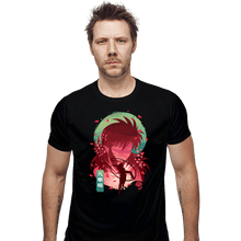 Load image into Gallery viewer, Daily_Deal_Shirts Fitted Shirts, Mens / Small / Black Kurama's Rose Whirlwind