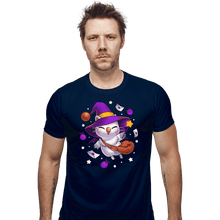 Load image into Gallery viewer, Shirts Fitted Shirts, Mens / Small / Navy Moogle Witch