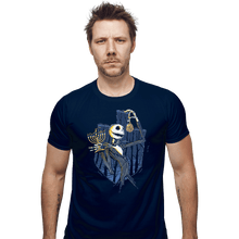 Load image into Gallery viewer, Shirts Fitted Shirts, Mens / Small / Navy Hanukkah Town