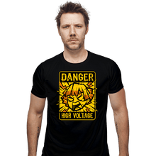 Load image into Gallery viewer, Secret_Shirts Fitted Shirts, Mens / Small / Black Danger High Voltage