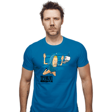 Load image into Gallery viewer, Shirts Fitted Shirts, Mens / Small / Sapphire Smells Like Bunghole