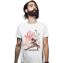 Load image into Gallery viewer, Shirts Fitted Shirts, Mens / Small / White The Power Of The Fire Nation