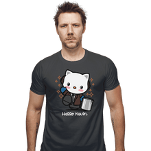 Load image into Gallery viewer, Shirts Fitted Shirts, Mens / Small / Charcoal Hello Kevin