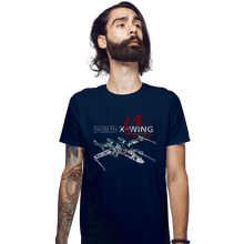 Load image into Gallery viewer, Shirts Fitted Shirts, Mens / Small / Navy T-65 X-Wing
