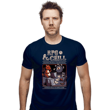 Load image into Gallery viewer, Secret_Shirts Fitted Shirts, Mens / Small / Navy RPG And Chill