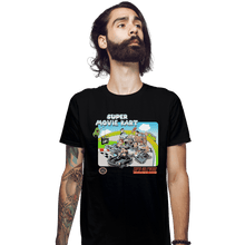 Load image into Gallery viewer, Shirts Fitted Shirts, Mens / Small / Black Super Movie Kart