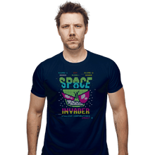 Load image into Gallery viewer, Secret_Shirts Fitted Shirts, Mens / Small / Navy Space Invader Zim
