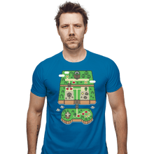 Load image into Gallery viewer, Shirts Fitted Shirts, Mens / Small / Sapphire Super Console World