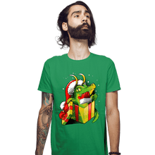 Load image into Gallery viewer, Daily_Deal_Shirts Fitted Shirts, Mens / Small / Irish Green Christmas Variant
