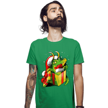 Load image into Gallery viewer, Daily_Deal_Shirts Fitted Shirts, Mens / Small / Irish Green Christmas Variant