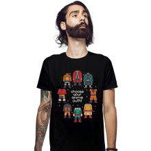 Load image into Gallery viewer, Shirts Fitted Shirts, Mens / Small / Black Choose Your Anime Outfit