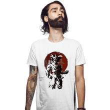 Load image into Gallery viewer, Shirts Fitted Shirts, Mens / Small / White Saiyan Sun