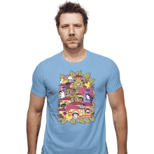 Load image into Gallery viewer, Daily_Deal_Shirts Fitted Shirts, Mens / Small / Powder Blue Meowdrigals Family