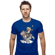 Load image into Gallery viewer, Shirts Fitted Shirts, Mens / Small / Royal Blue Mario Strikes Back