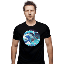 Load image into Gallery viewer, Shirts Fitted Shirts, Mens / Small / Black Breath Of The Great Wave
