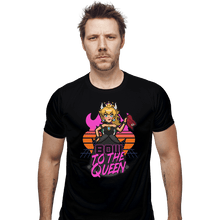 Load image into Gallery viewer, Shirts Fitted Shirts, Mens / Small / Black Bow To The Queen