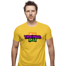 Load image into Gallery viewer, Daily_Deal_Shirts Fitted Shirts, Mens / Small / Daisy Tired & Anxious Adult