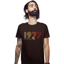 Load image into Gallery viewer, Shirts Fitted Shirts, Mens / Small / Dark Chocolate 1977 A New Hope