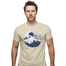 Load image into Gallery viewer, Shirts Fitted Shirts, Mens / Small / Sand Funky Wave