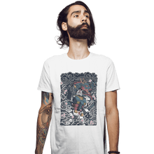 Load image into Gallery viewer, Daily_Deal_Shirts Fitted Shirts, Mens / Small / White Gundam Blue Dragon