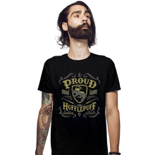 Load image into Gallery viewer, Shirts Fitted Shirts, Mens / Small / Black Proud to be a Hufflepuff