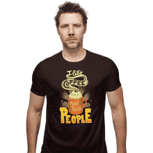 Load image into Gallery viewer, Shirts Fitted Shirts, Mens / Small / Dark Chocolate I Like Coffee