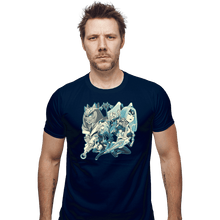 Load image into Gallery viewer, Daily_Deal_Shirts Fitted Shirts, Mens / Small / Navy Future Heroes