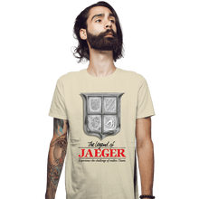 Load image into Gallery viewer, Shirts Fitted Shirts, Mens / Small / Sand The Legend Of Jaeger