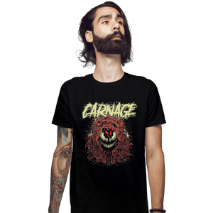 Shirts Fitted Shirts, Mens / Small / Black Carnage Red
