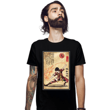 Load image into Gallery viewer, Daily_Deal_Shirts Fitted Shirts, Mens / Small / Black Fire Nation Master Woodblock