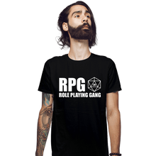 Load image into Gallery viewer, Shirts Fitted Shirts, Mens / Small / Black Role Playing Gang