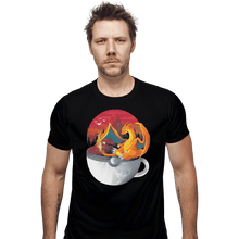 Load image into Gallery viewer, Shirts Fitted Shirts, Mens / Small / Black Cup Of Fire