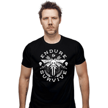 Load image into Gallery viewer, Shirts Fitted Shirts, Mens / Small / Black Survive Emblem