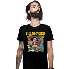 Load image into Gallery viewer, Shirts Fitted Shirts, Mens / Small / Black Sick Sad Fiction