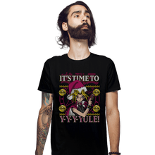 Load image into Gallery viewer, Daily_Deal_Shirts Fitted Shirts, Mens / Small / Black Time To Yule