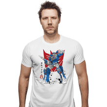 Load image into Gallery viewer, Daily_Deal_Shirts Fitted Shirts, Mens / Small / White Sound Sumi-e