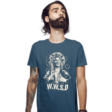 Load image into Gallery viewer, Secret_Shirts Fitted Shirts, Mens / Small / Indigo Blue W.W.S.D.