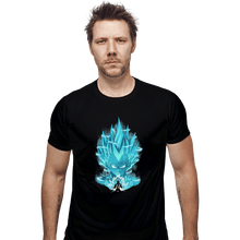 Load image into Gallery viewer, Shirts Fitted Shirts, Mens / Small / Black Super Saiyan Blue