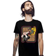 Load image into Gallery viewer, Shirts Fitted Shirts, Mens / Small / Black The Smuggler VS The Hunter