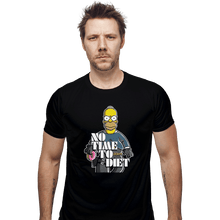 Load image into Gallery viewer, Shirts Fitted Shirts, Mens / Small / Black No Time To Diet