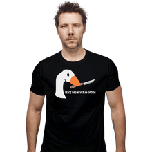 Load image into Gallery viewer, Shirts Fitted Shirts, Mens / Small / Black Peace Was Never An Option