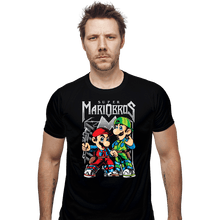 Load image into Gallery viewer, Daily_Deal_Shirts Fitted Shirts, Mens / Small / Black Super Metal Bros