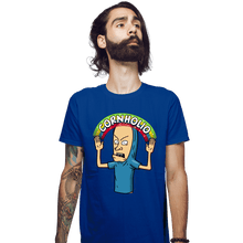 Load image into Gallery viewer, Secret_Shirts Fitted Shirts, Mens / Small / Royal Blue Cornholio Rainbow